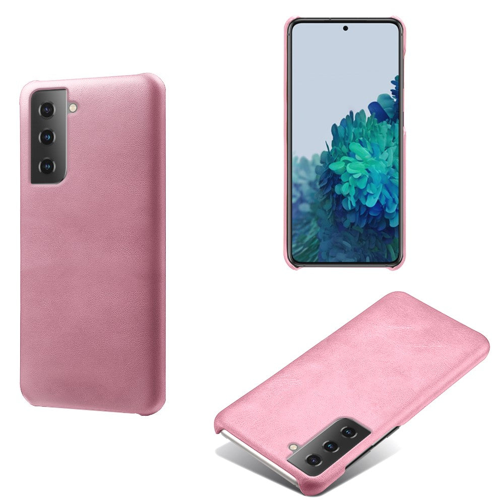 PU Leather Coated PC Phone Case for Samsung Galaxy S21 4G / 5G