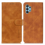 KHAZNEH Wallet Design Phone Case for Samsung Galaxy A32 4G, Retro Style PU Leather Shockproof Flip Cover with Stand