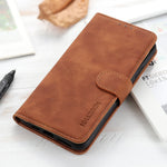 KHAZNEH Wallet Design Phone Case for Samsung Galaxy A32 4G, Retro Style PU Leather Shockproof Flip Cover with Stand