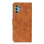 KHAZNEH Wallet Design Phone Case for Samsung Galaxy A32 4G, Retro Style PU Leather Shockproof Flip Cover with Stand