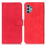 KHAZNEH Wallet Design Phone Case for Samsung Galaxy A32 4G, Retro Style PU Leather Shockproof Flip Cover with Stand