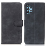 KHAZNEH Wallet Design Phone Case for Samsung Galaxy A32 4G, Retro Style PU Leather Shockproof Flip Cover with Stand