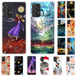 Stilfuldt mønstertryk TPU mobiltelefon fuldbeskyttende blødt cover til Samsung Galaxy A52 4G/5G / A52s 5G