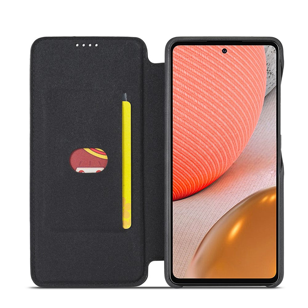 LC.IMEEKE Retro Style Protector Stand Læder Cover med Kortholder til Samsung Galaxy A52 4G/5G / A52s 5G
