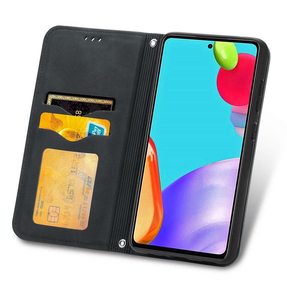 Auto-absorbed Vintage PU Leather Phone Casing for Samsung Galaxy A52 4G/5G / A52s 5G
