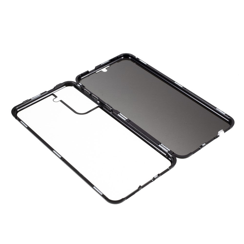 Lock Installation Metal Frame + Double Side Tempered Glass Full Protection Anti-spy Phone Case for Samsung Galaxy S21 4G/5G