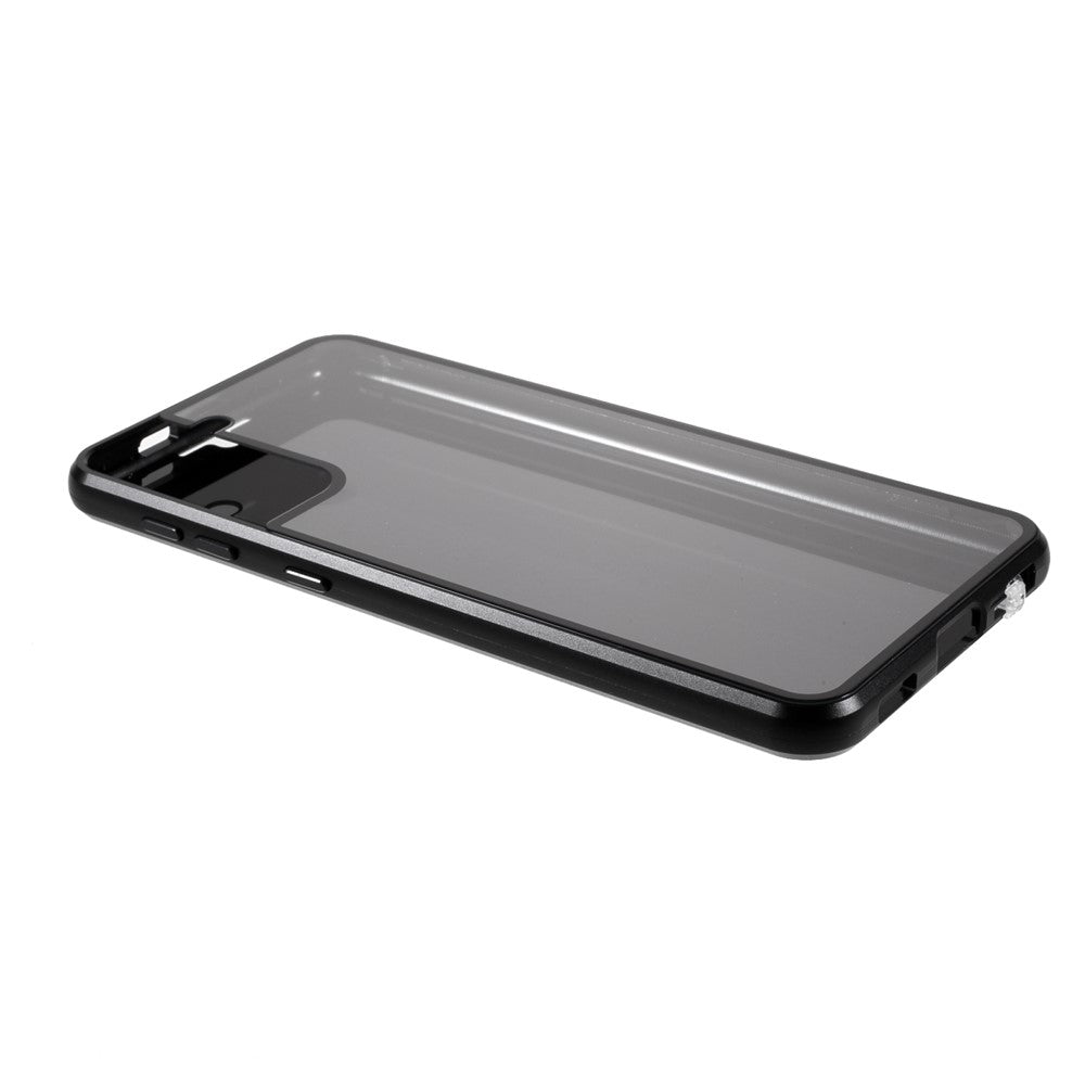 Lock Installation Metal Frame + Double Side Tempered Glass Full Protection Anti-spy Phone Case for Samsung Galaxy S21 4G/5G