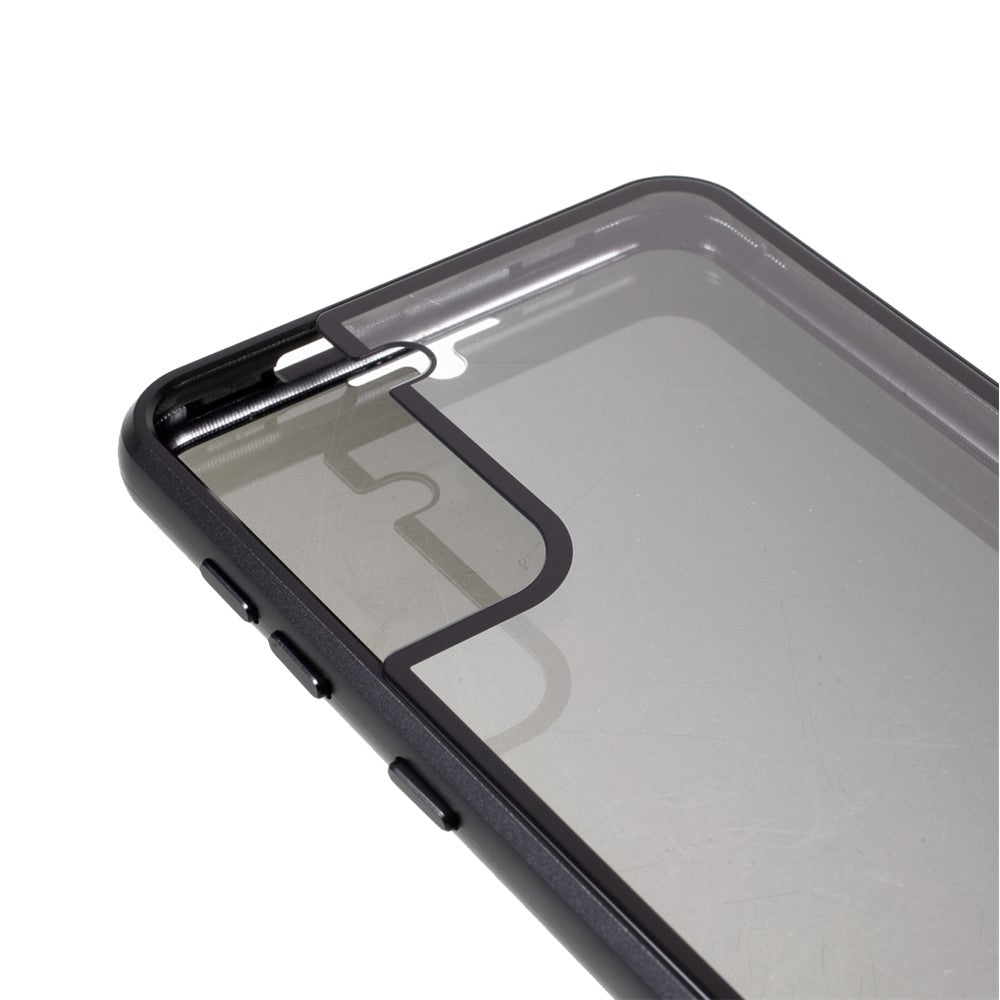 Lock Installation Metal Frame + Double Side Tempered Glass Full Protection Anti-spy Phone Case for Samsung Galaxy S21 4G/5G