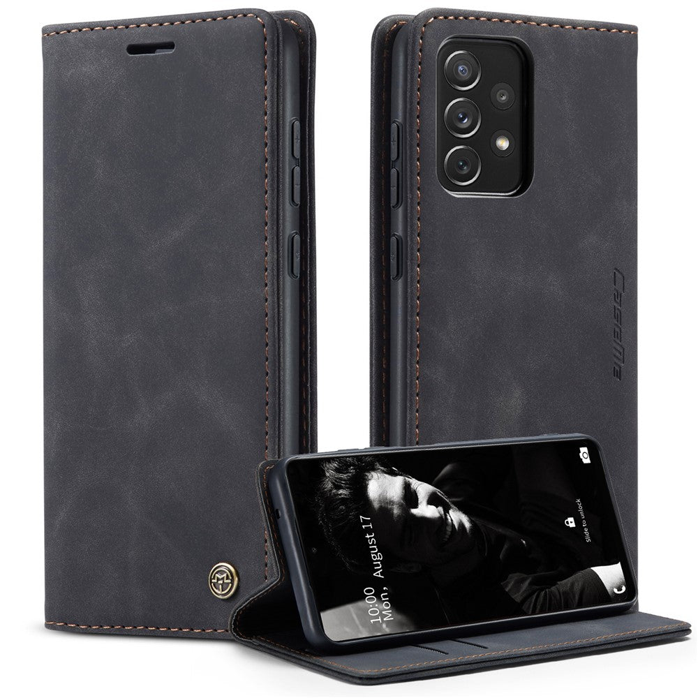 CASEME 013 Series Automatic Suction Leather Wallet Case for Samsung Galaxy A72 4G/5G