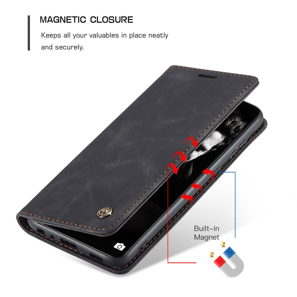 CASEME 013 Series Automatic Suction Leather Wallet Case for Samsung Galaxy A72 4G/5G