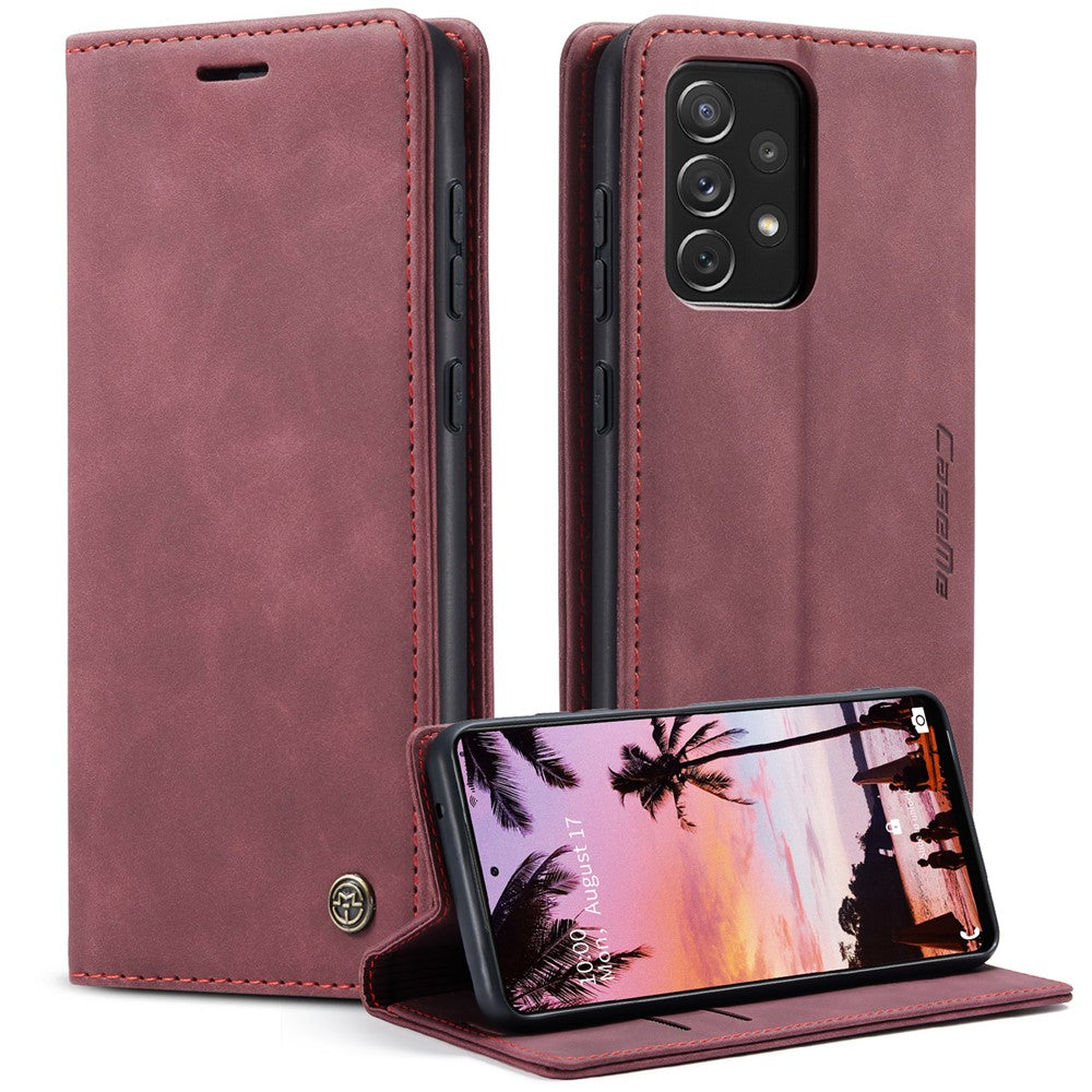 CASEME 013 Series Automatic Suction Leather Wallet Case for Samsung Galaxy A72 4G/5G