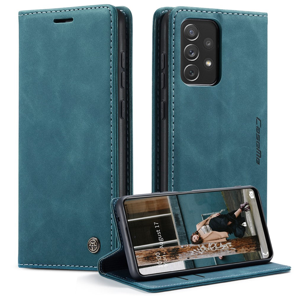 CASEME 013 Series Automatic Suction Leather Wallet Case for Samsung Galaxy A72 4G/5G