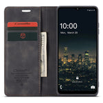 CASEME 013 Series Simple Design Automatic Suction Leather Wallet Case for Samsung Galaxy A32 5G/M32 5G