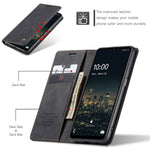 CASEME 013 Series Simple Design Automatic Suction Leather Wallet Case for Samsung Galaxy A32 5G/M32 5G