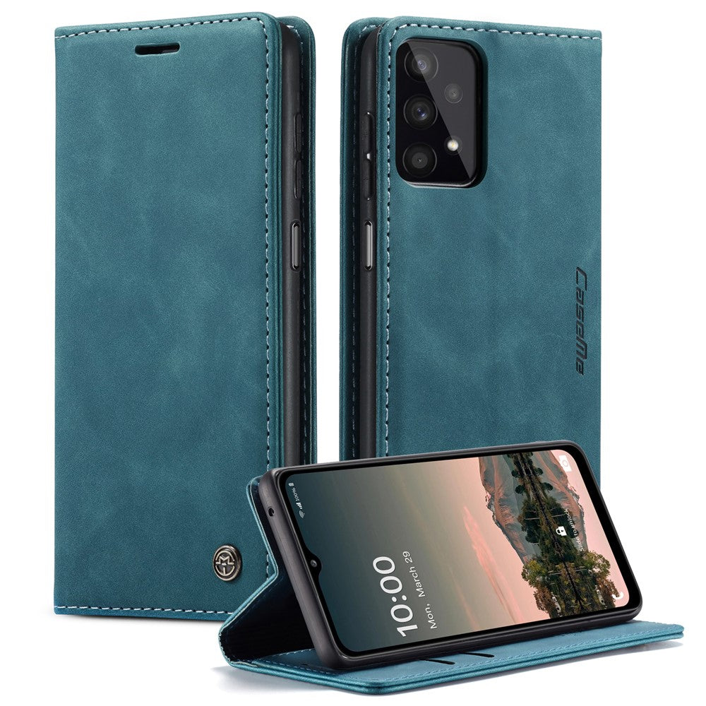 CASEME 013 Series Simple Design Automatic Suction Leather Wallet Case for Samsung Galaxy A32 5G/M32 5G