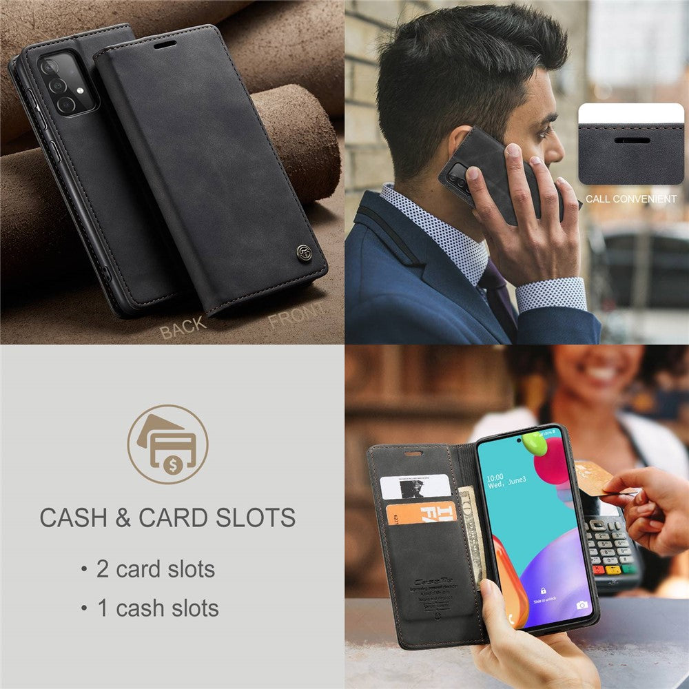 CASEME 013-serien Läderfodral för Samsung Galaxy A52 5G / A52 4G / A52s 5G Magnetiskt Självabsorberande Plånboksfodral