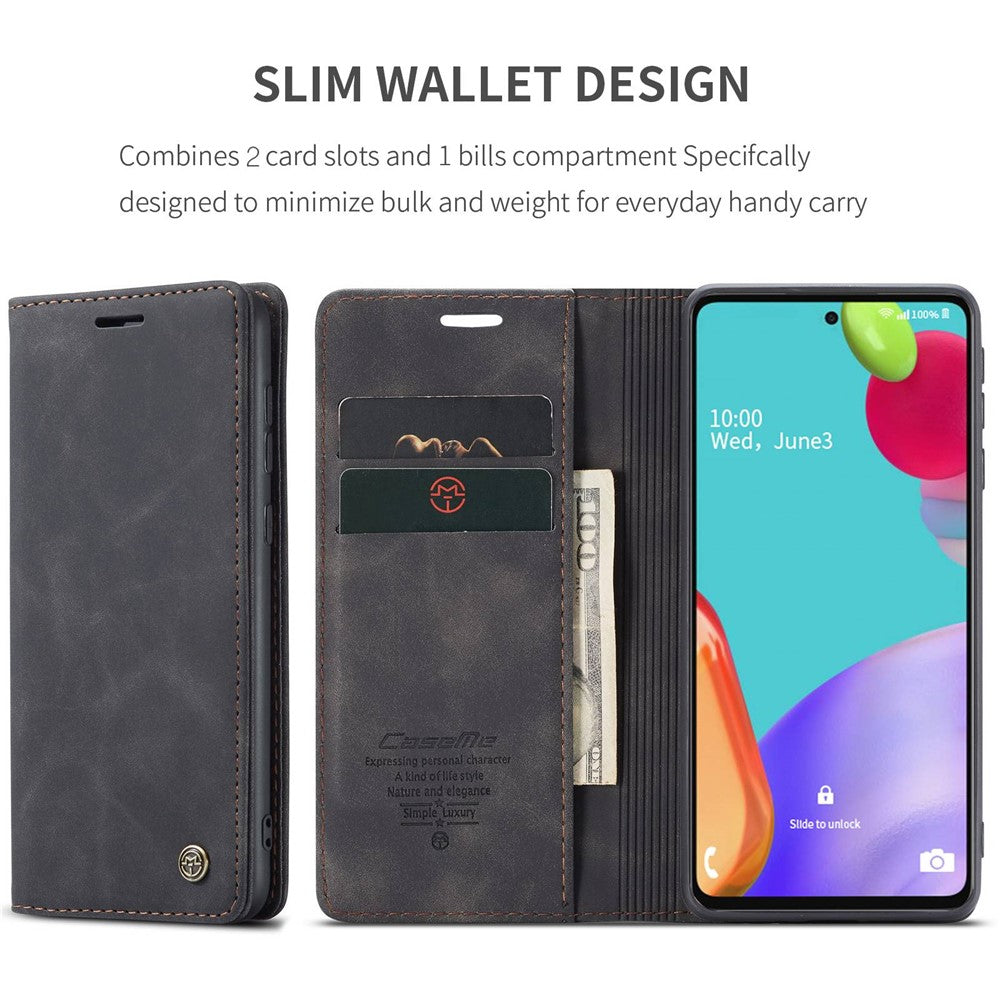 CASEME 013-serien Läderfodral för Samsung Galaxy A52 5G / A52 4G / A52s 5G Magnetiskt Självabsorberande Plånboksfodral