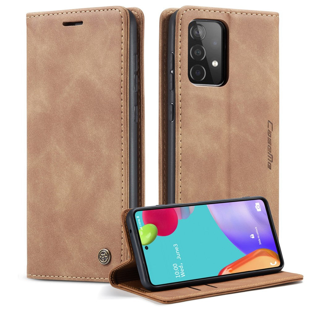 CASEME 013-serien Läderfodral för Samsung Galaxy A52 5G / A52 4G / A52s 5G Magnetiskt Självabsorberande Plånboksfodral