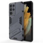 PC + TPU Hybrid Phone Case Protective Back Cover with Kickstand for Samsung Galaxy S21 Ultra 5G