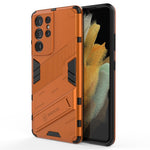 PC + TPU Hybrid Phone Case Protective Back Cover with Kickstand for Samsung Galaxy S21 Ultra 5G