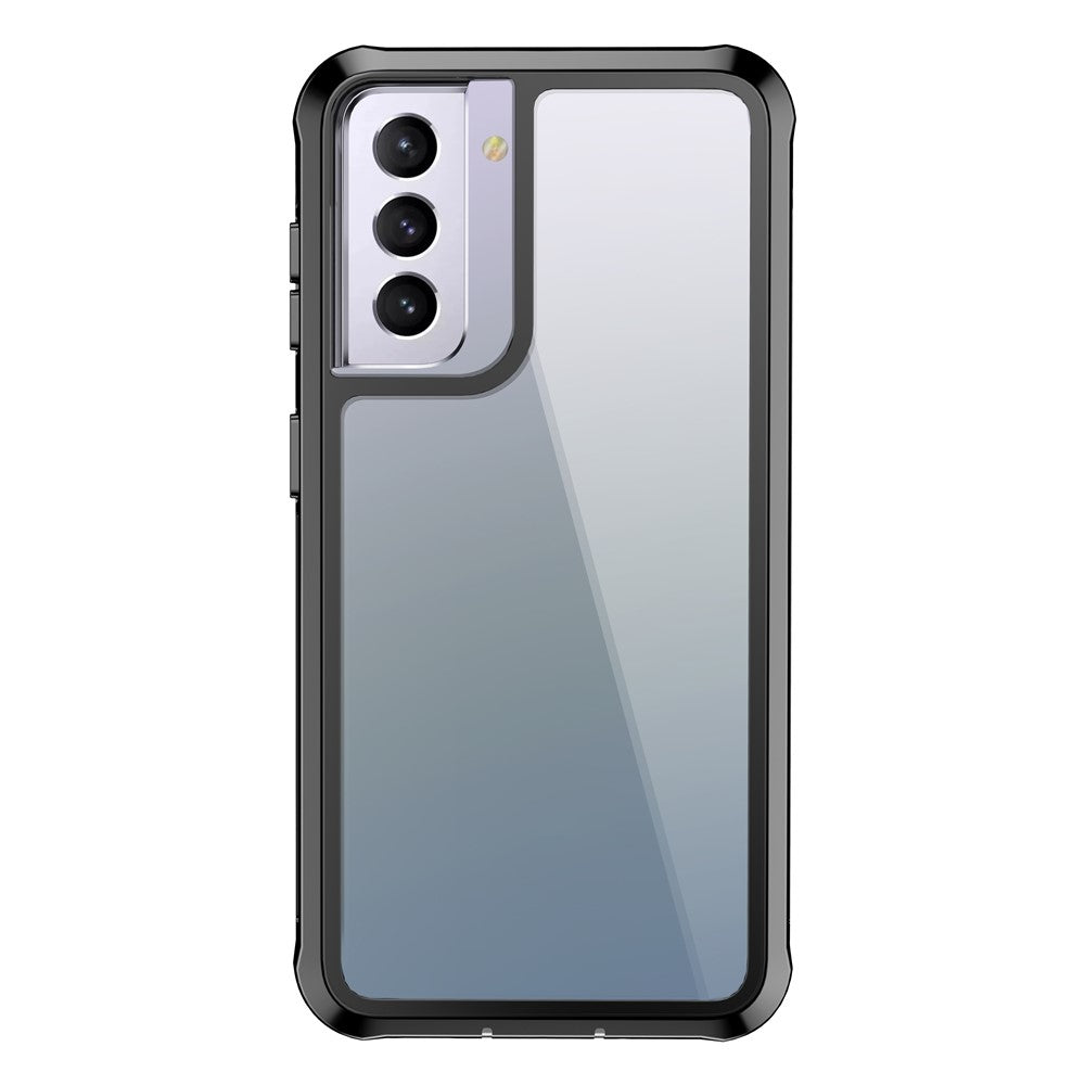Fuld kropsbeskyttelse Hårdt pc-cover med indbygget PET-skærmbeskytter til Samsung Galaxy S21 4G/5G
