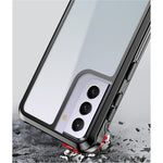 Fuld kropsbeskyttelse Hårdt pc-cover med indbygget PET-skærmbeskytter til Samsung Galaxy S21 4G/5G