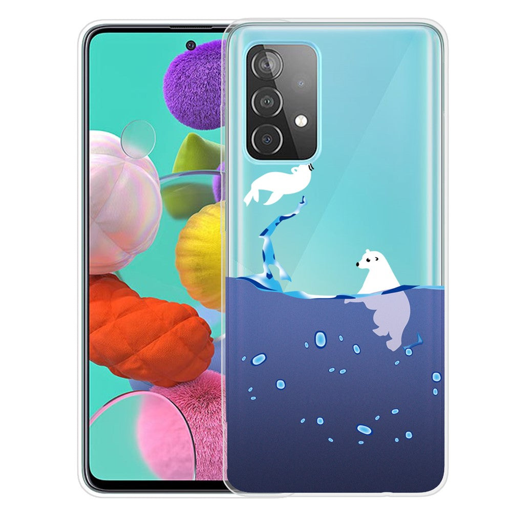 Mönstertryckt mjukt TPU-mobilskal för Samsung Galaxy A32 4G (EU-version)