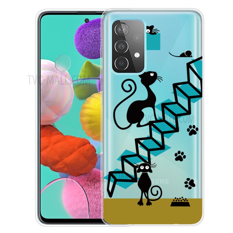 Mönstertryckt mjukt TPU-mobilskal för Samsung Galaxy A32 4G (EU-version)
