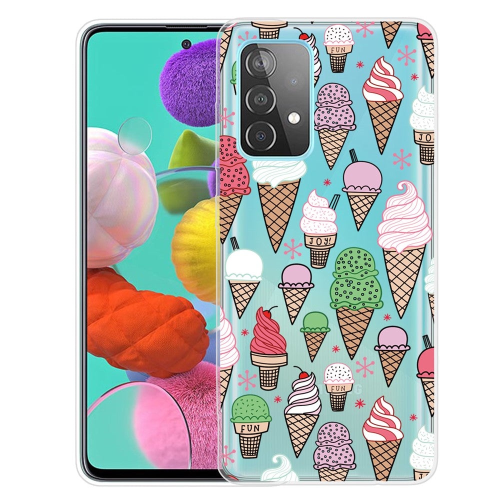 Mönstertryckt mjukt TPU-mobilskal för Samsung Galaxy A32 4G (EU-version)