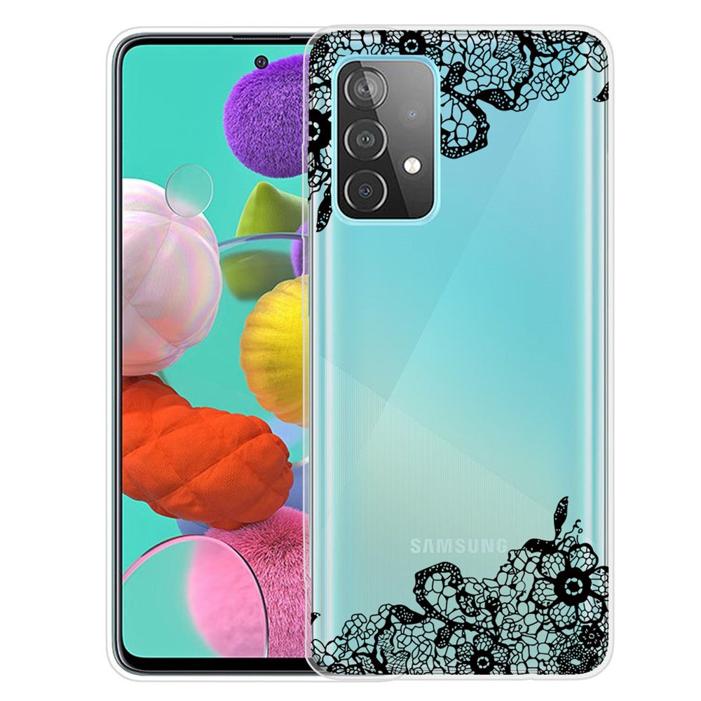 Mönstertryckt mjukt TPU-mobilskal för Samsung Galaxy A32 4G (EU-version)