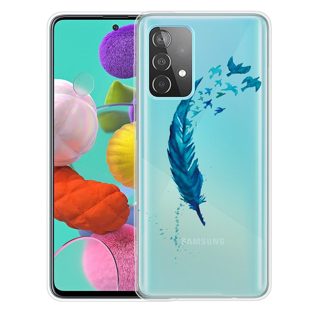 Mönstertryckt mjukt TPU-mobilskal för Samsung Galaxy A32 4G (EU-version)