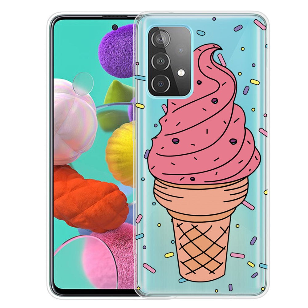 Mönstertryckt mjukt TPU-mobilskal för Samsung Galaxy A32 4G (EU-version)
