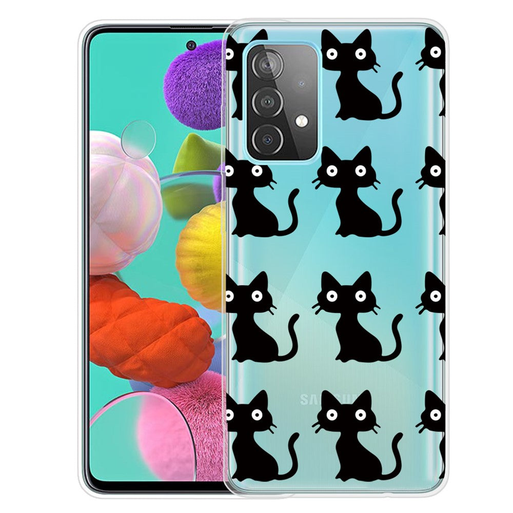 Mönstertryckt mjukt TPU-mobilskal för Samsung Galaxy A32 4G (EU-version)