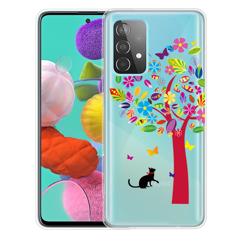 Mönstertryckt mjukt TPU-mobilskal för Samsung Galaxy A32 4G (EU-version)