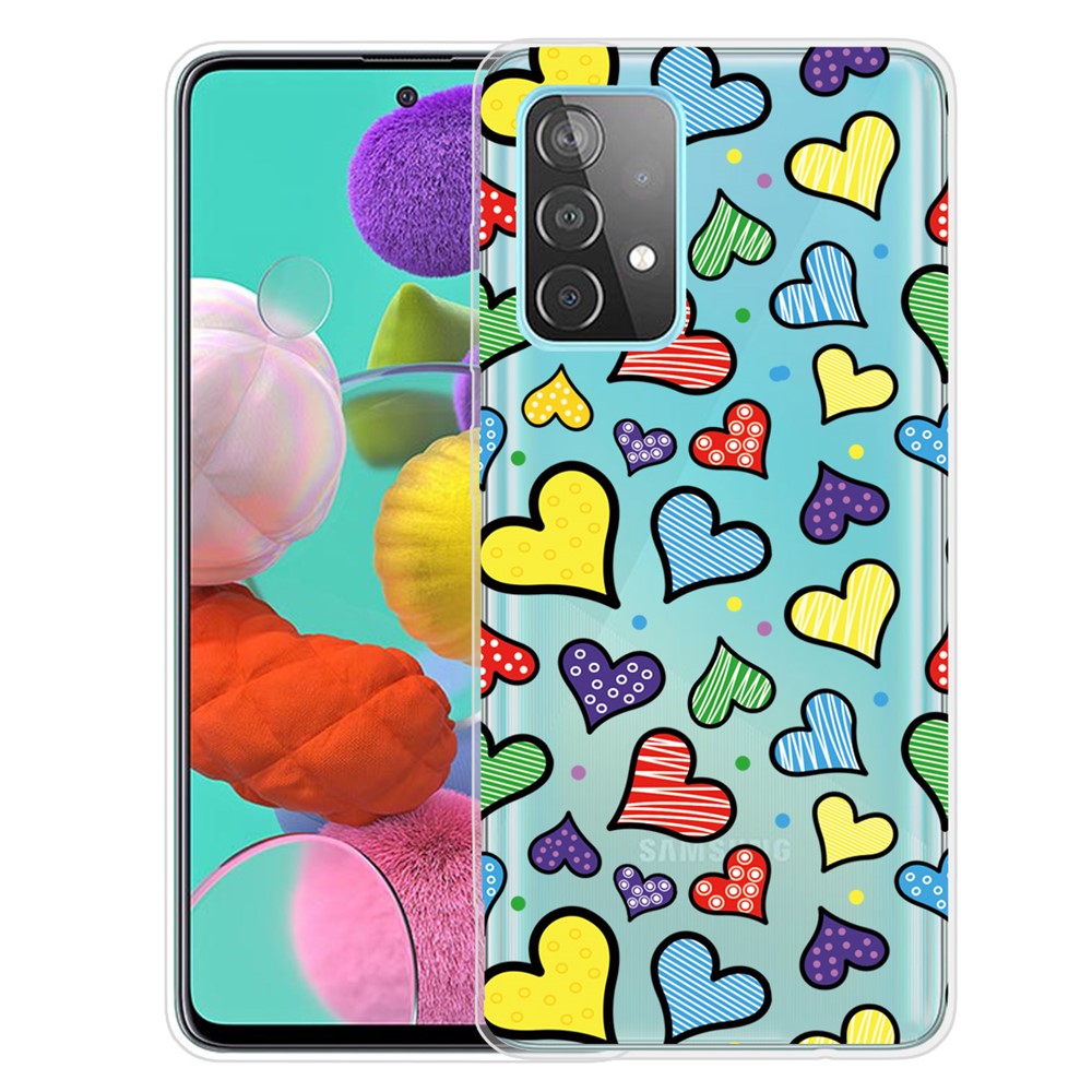 Mönstertryckt mjukt TPU-mobilskal för Samsung Galaxy A32 4G (EU-version)