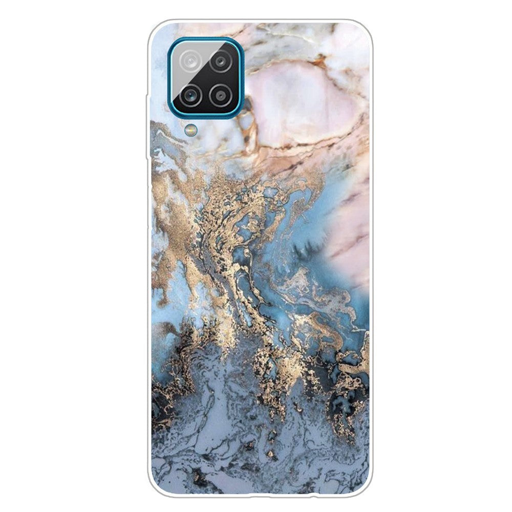 Mjukt TPU-skal med marmormönster till Samsung Galaxy A12