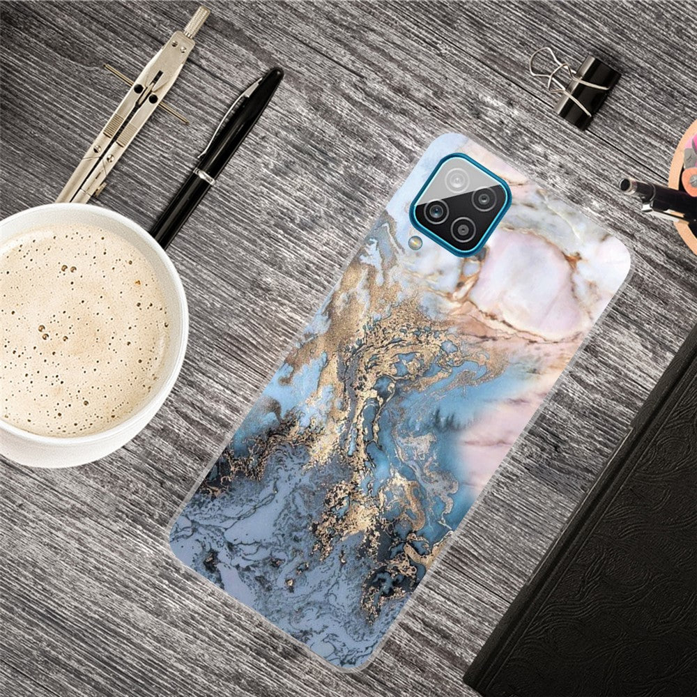 Mjukt TPU-skal med marmormönster till Samsung Galaxy A12