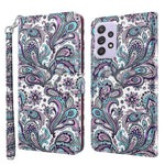 Mønstertryk Design PU-læder Telefonpung Stander Etui Skal til Samsung Galaxy A52 4G/5G / A52s 5G