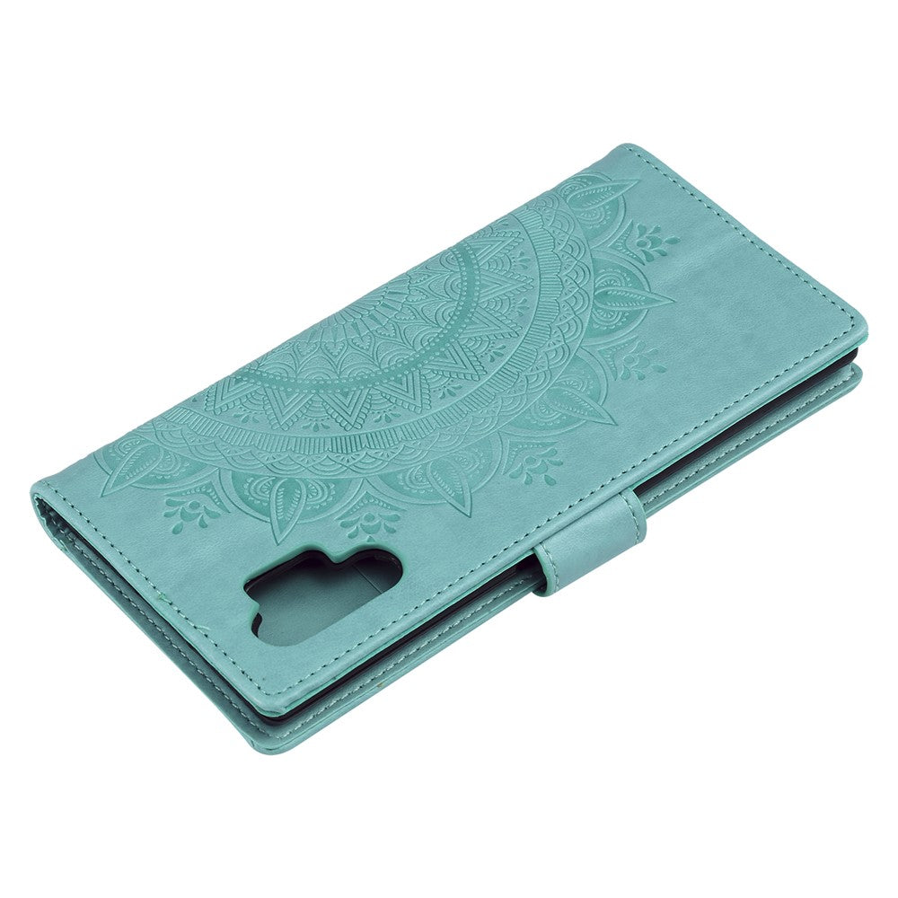 Imprinted Mandala Flower Wallet Leather Case with Strap for Samsung Galaxy A32 4G (EU Version)