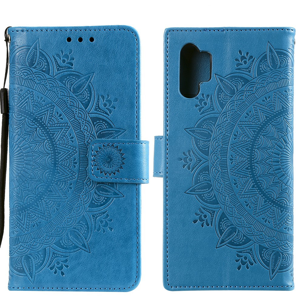 Imprinted Mandala Flower Wallet Leather Case with Strap for Samsung Galaxy A32 4G (EU Version)
