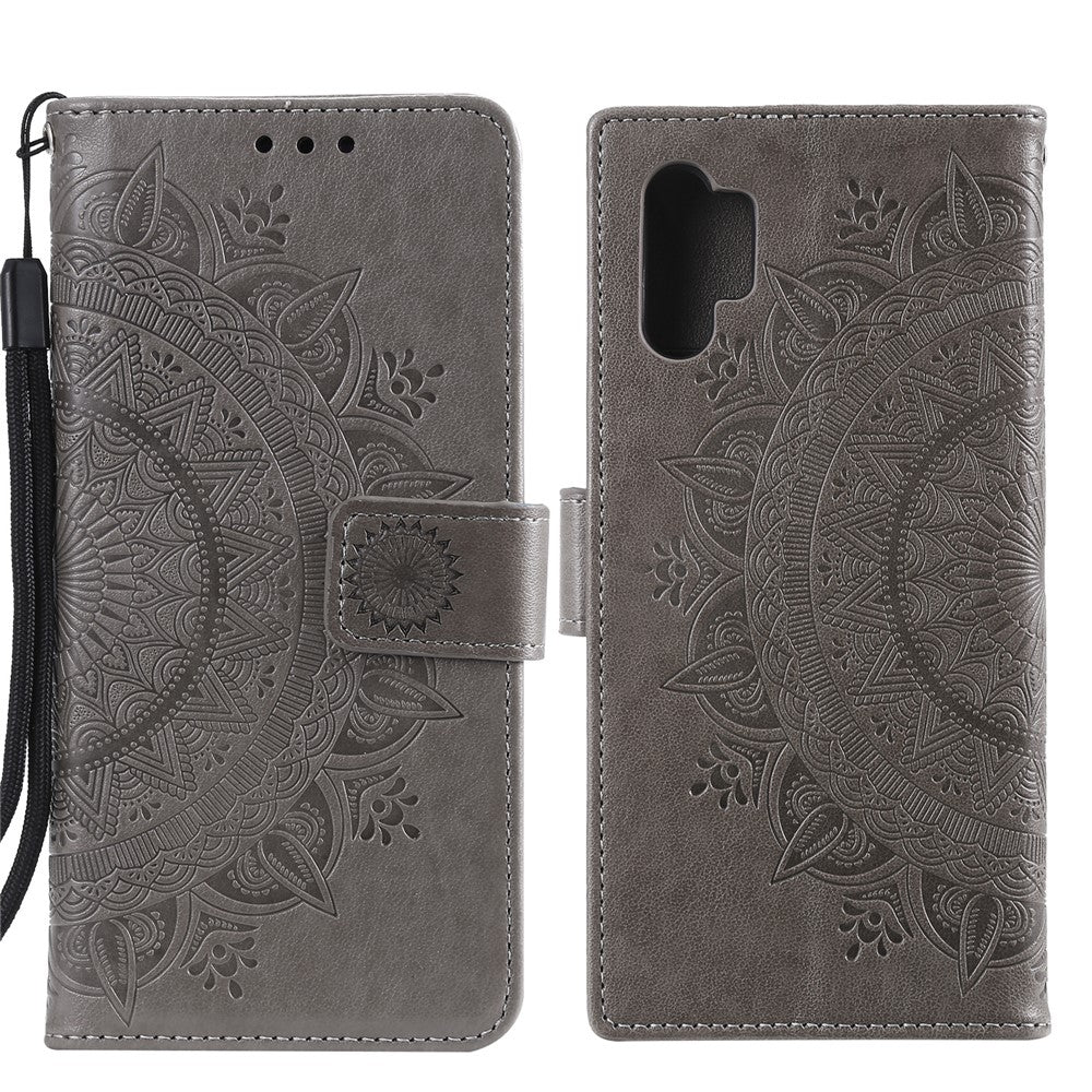 Imprinted Mandala Flower Wallet Leather Case with Strap for Samsung Galaxy A32 4G (EU Version)