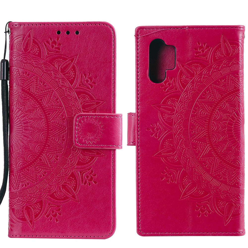 Imprinted Mandala Flower Wallet Leather Case with Strap for Samsung Galaxy A32 4G (EU Version)