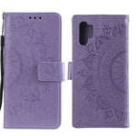 Imprinted Mandala Flower Wallet Leather Case with Strap for Samsung Galaxy A32 4G (EU Version)