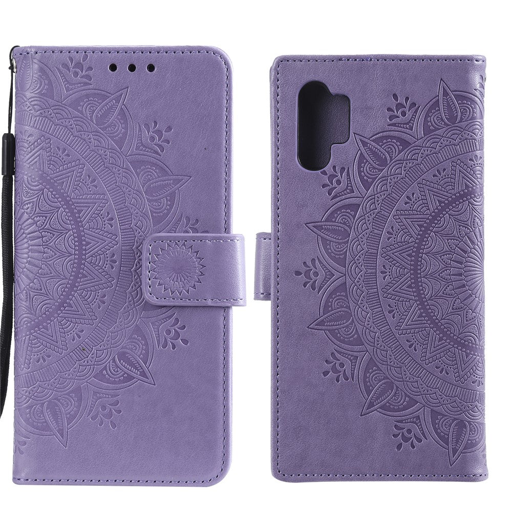 Imprinted Mandala Flower Wallet Leather Case with Strap for Samsung Galaxy A32 4G (EU Version)