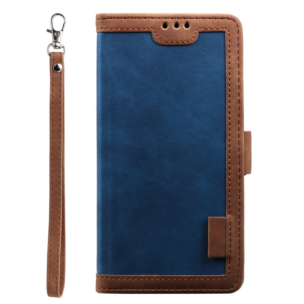 Vintage Splicing Style Pung Læder Flip Cover til Samsung Galaxy A02s (164.2mm) med Standfunktion