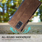 Vintage Splicing Style Pung Læder Flip Cover til Samsung Galaxy A02s (164.2mm) med Standfunktion