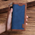 Vintage Splicing Style Pung Læder Flip Cover til Samsung Galaxy A02s (164.2mm) med Standfunktion