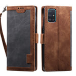 Vintage Splicing Style Pung Læder Flip Cover til Samsung Galaxy A02s (164.2mm) med Standfunktion