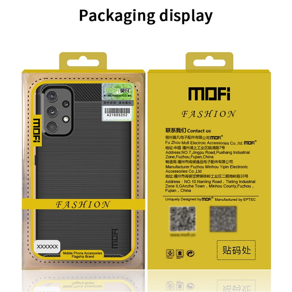 MOFI Carbon Fiber Brushed TPU Cover for Samsung Galaxy A32 4G (EU Version)