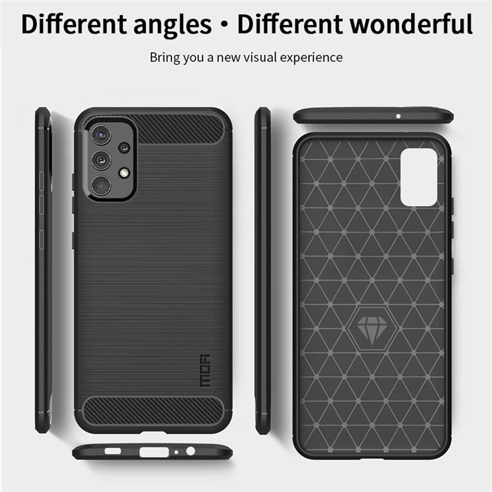 MOFI Carbon Fiber Brushed TPU Cover for Samsung Galaxy A32 4G (EU Version)
